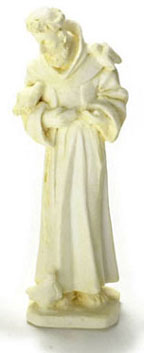Dollhouse Miniature St. Francis, Ivory